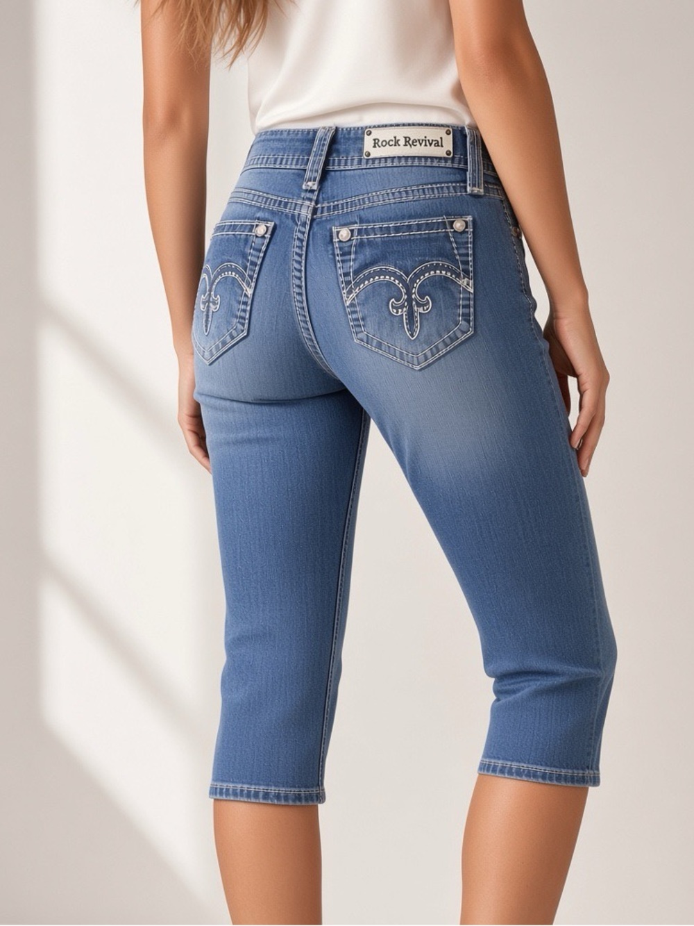 Rock Revival Alanis Capris Stretch Jeans